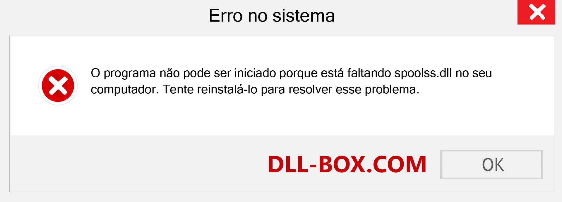 Arquivo spoolss.dll ausente ?. Download para Windows 7, 8, 10 - Correção de erro ausente spoolss dll no Windows, fotos, imagens